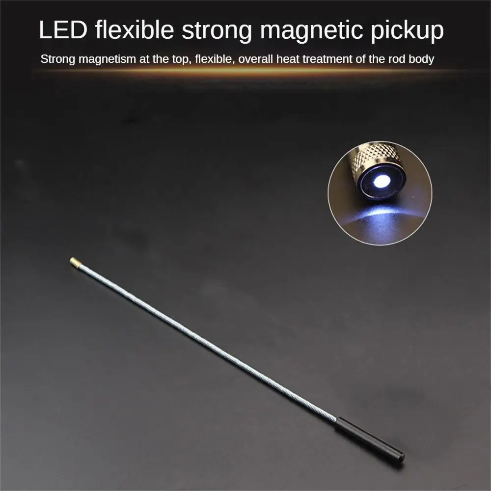 56cm/62cm Elastīgu Nagiem Uzņemt Rīku Magnētiskās LED Gaismas Lasītājs 4-Raust Ilgi Reacher Trash Grabber Teleskopiskie Magnēts, Instrumenti,4