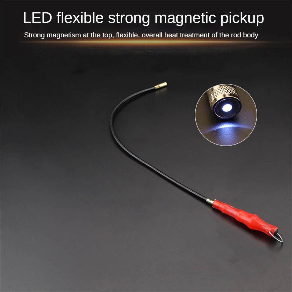 56cm/62cm Elastīgu Nagiem Uzņemt Rīku Magnētiskās LED Gaismas Lasītājs 4-Raust Ilgi Reacher Trash Grabber Teleskopiskie Magnēts, Instrumenti,5