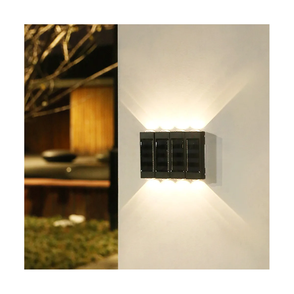 4GAB Saules Lampas Āra LED Apgaismojums Ūdensnecaurlaidīgs Dārza Dekorēšana Balkons Pagalmā, Ielas, Sienas Lampas, Dekori Dārza Gaismas5