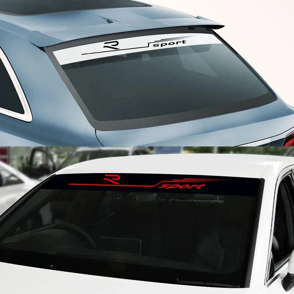 Auto Sānu Logu Uzlīmes Vējstikla Sporta Uzlīmes VW Touareg R Tiguan Jetta Logo Vinila Plēve Auto Ūdensizturīgs Dekoru Ārpuse2