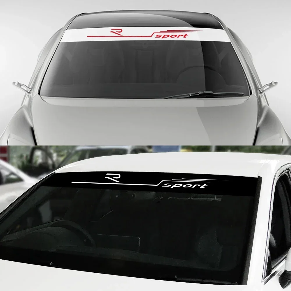 Auto Sānu Logu Uzlīmes Vējstikla Sporta Uzlīmes VW Touareg R Tiguan Jetta Logo Vinila Plēve Auto Ūdensizturīgs Dekoru Ārpuse4