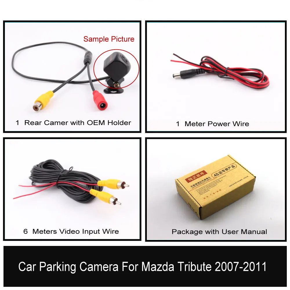Autostāvvieta Kameru Mazda Tribute 2007-2011 Aizmugurē Atpakaļgaitas Cam AHD/CCD 1080P Dash Piederumi5