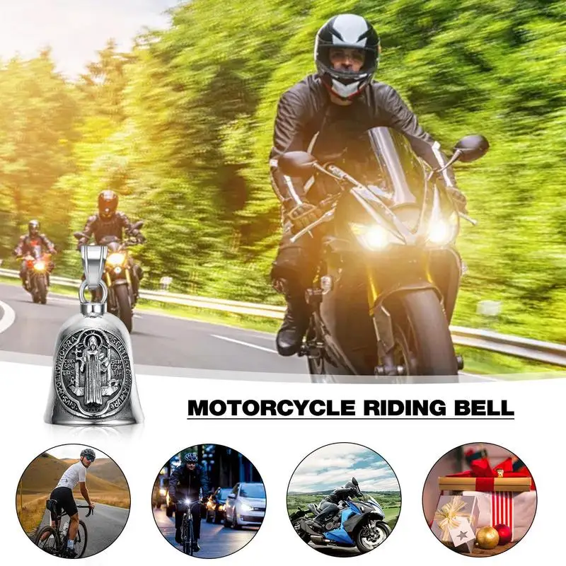 Vintage Rotājumu Motociklu Bell Šarmu Izjādes Bell Kaklarota Vīriešiem Motociklu Aksesuāri, Rotaslietas Ar Titāna Tērauda Ķēdes3