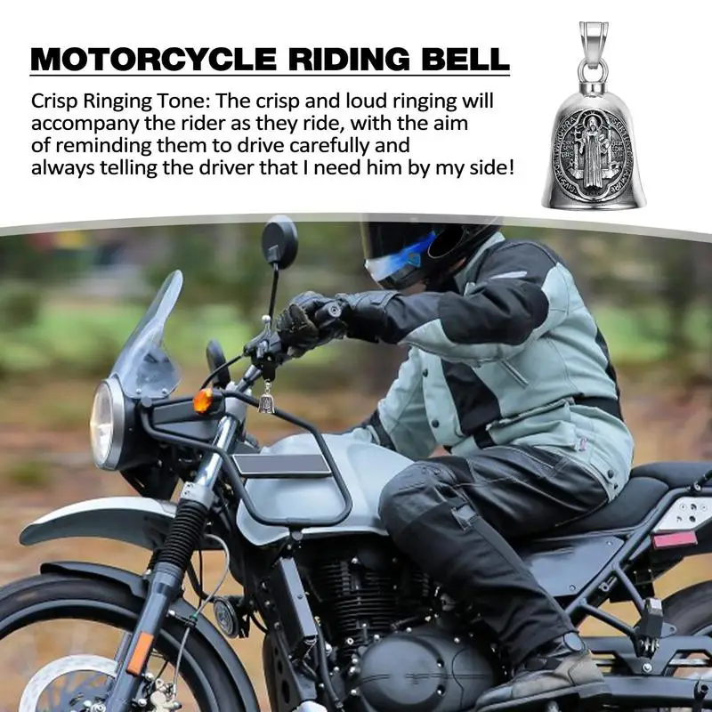 Vintage Rotājumu Motociklu Bell Šarmu Izjādes Bell Kaklarota Vīriešiem Motociklu Aksesuāri, Rotaslietas Ar Titāna Tērauda Ķēdes4