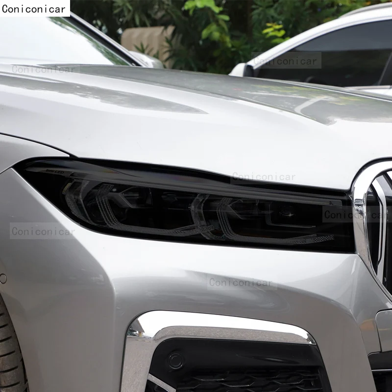 BMW 7 Sērijas Usc-11 G12 2019-2022 Auto Lukturu Tonējums Kūpinātas Melnā seguma Plēves Aizsardzībai Piederumi Uzlīmes PPFfilm5
