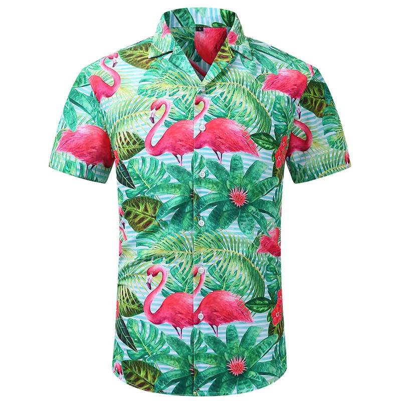 Havaju salu Pludmales Krekls Vīriešu Apģērbu 3D Iespiesti Koka Lapu Modeli Palm y2k Topi, Krekli Vasaras Gadījuma Atloks, Blūze ar Īsām Piedurknēm2