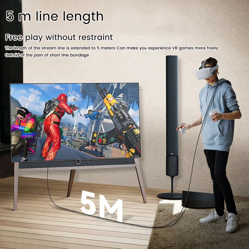 Austiņas VR Kabeļu Saites Virtuālā Realitāte Tips-C USB 3.2 Kabelis Oculus Pico 41