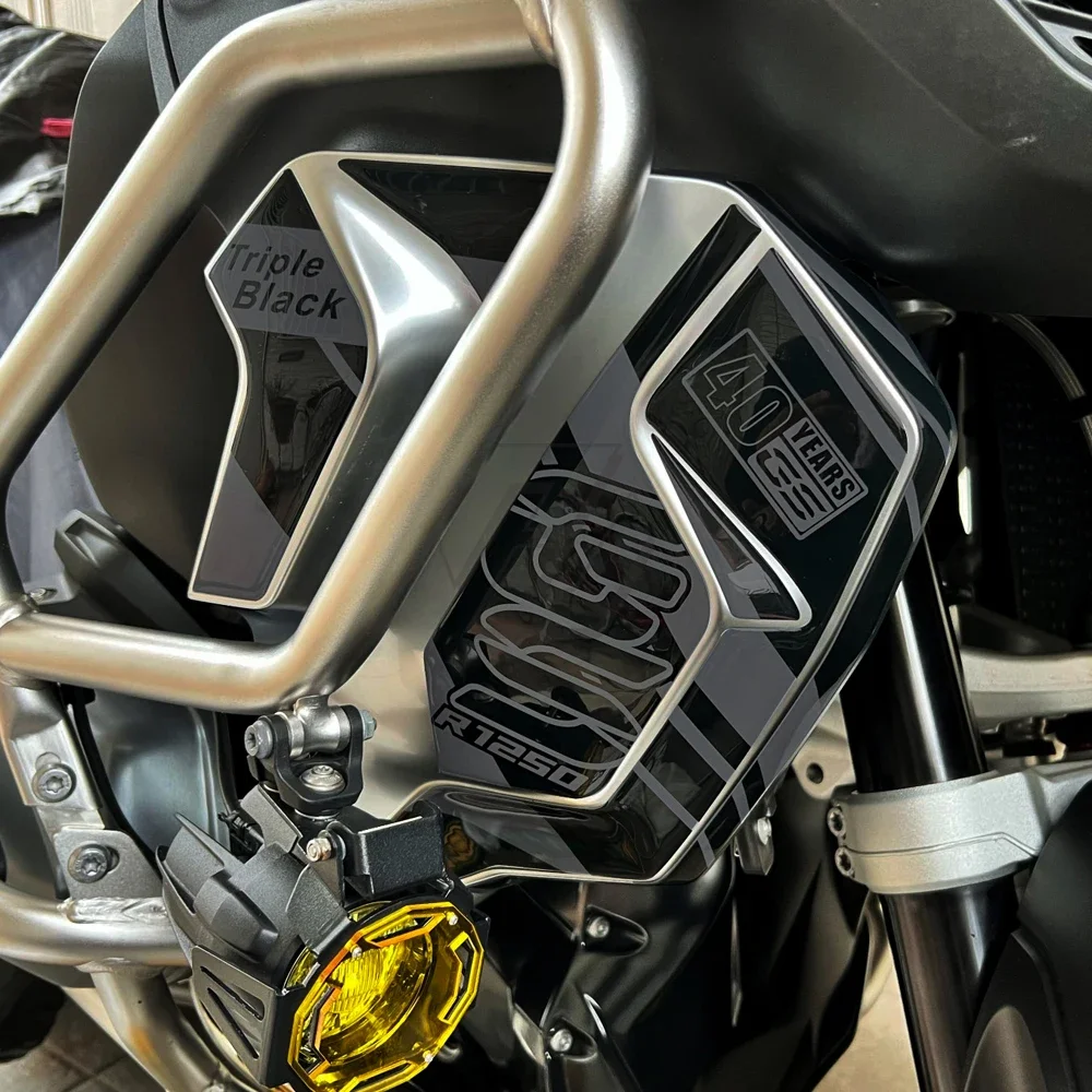 3D Sveķu Motociklu Radiatora Aizsargs Uzlīme BMW R1250GS Piedzīvojumu 2019-2023 40 Gadus GS Triple Melns3