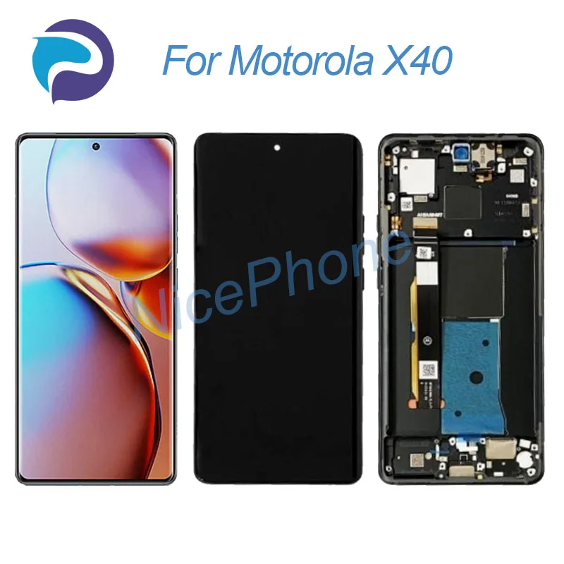 par Motorola X40 LCD Ekrāns + Touch Digitizer Displejs 2400*1080 XT2301-5 Moto X40 LCD Ekrānu0