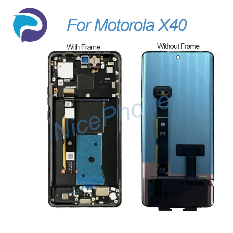 par Motorola X40 LCD Ekrāns + Touch Digitizer Displejs 2400*1080 XT2301-5 Moto X40 LCD Ekrānu3