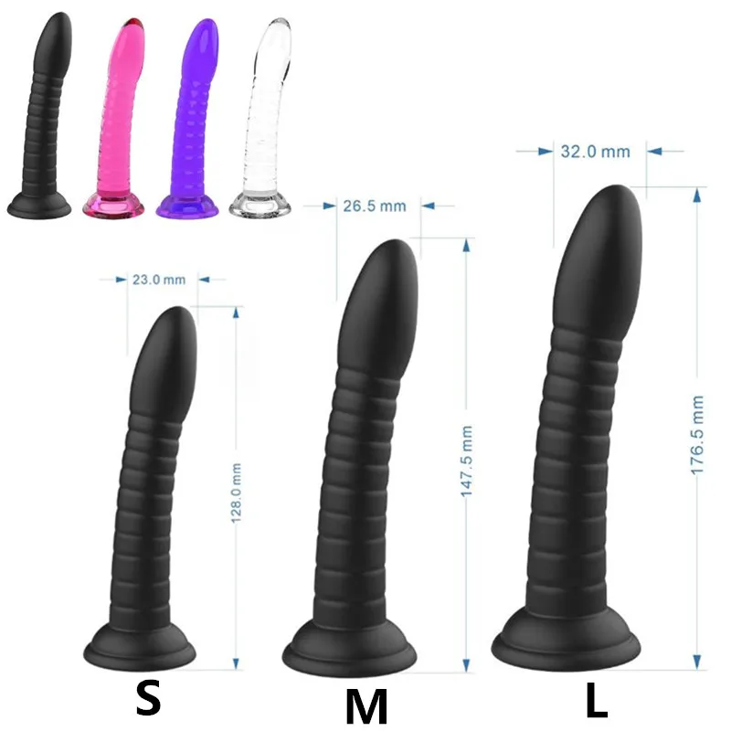 S/M/L Black Soft Šķidro Silikonu Reālistisks Dildo Spēcīgu piesūcekni, Seksa Rotaļlietas Sievieti Pieaugušo G-spot Sieviešu Sexy Rotaļlietas Anālais Plug 2#1