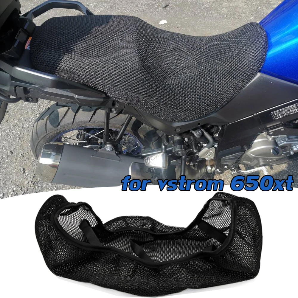 Motociklu 3D Mopēds Sēdekļa Spilvena Anti-Slip attiecas Tīkla Aizsardzības Pad Elpojošs Ūdensnecaurlaidīgs Acu par SUZUKI Vstrom 650XT 2022 20230