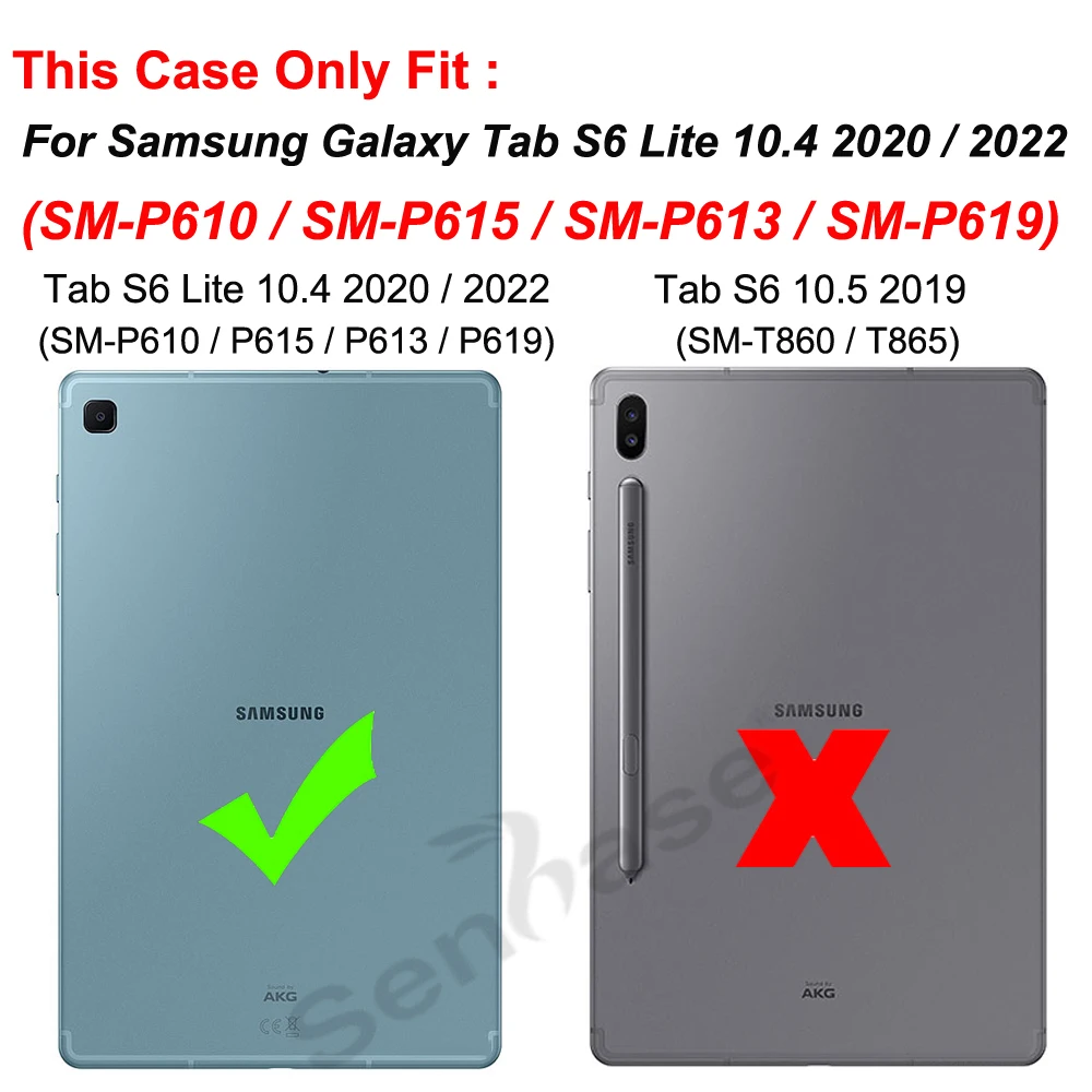 Samsung Galaxy Tab S6 Lite 10.4 2020 2022 SM-P610 SM-P619 Gadījumā EVA Bērniem Drošu Triecienizturīgs Rotable Pleca Siksnu Statīva Vāciņu1