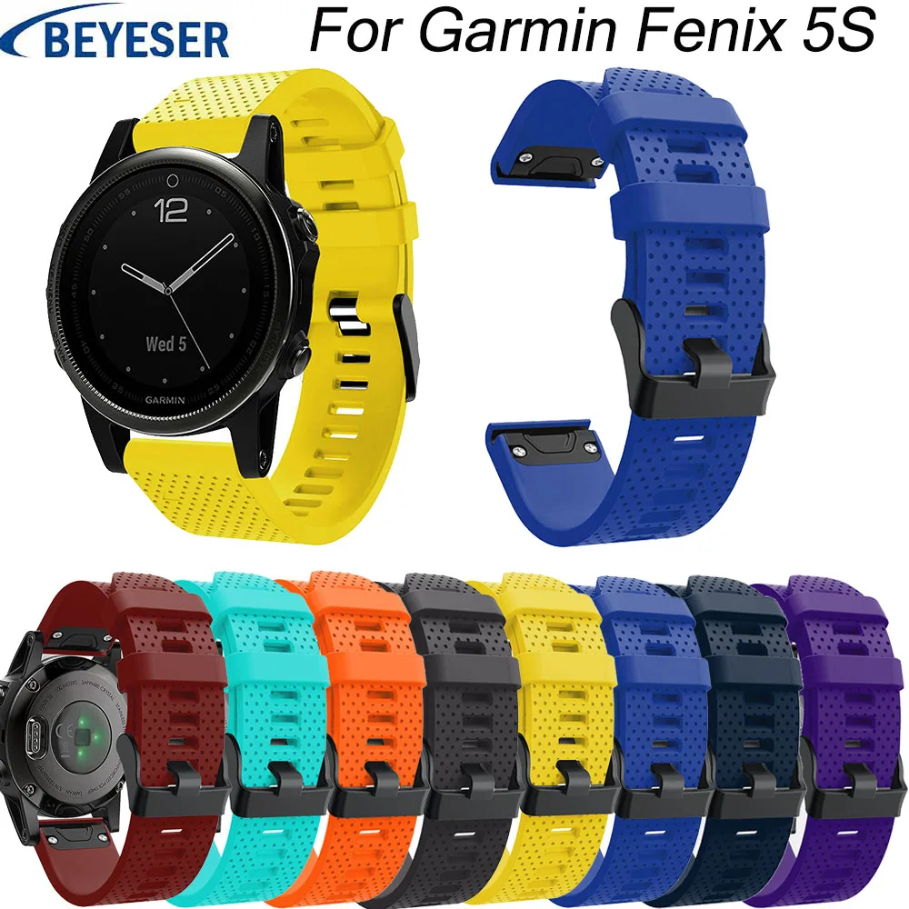 20MM Sporta Watchband par Garmin Fenix 5/5s Skatīties Ātri Atbrīvot Silikona Viegli Fit Rokas Joslā Siksnu Nomaiņa Smart Watchstrap0
