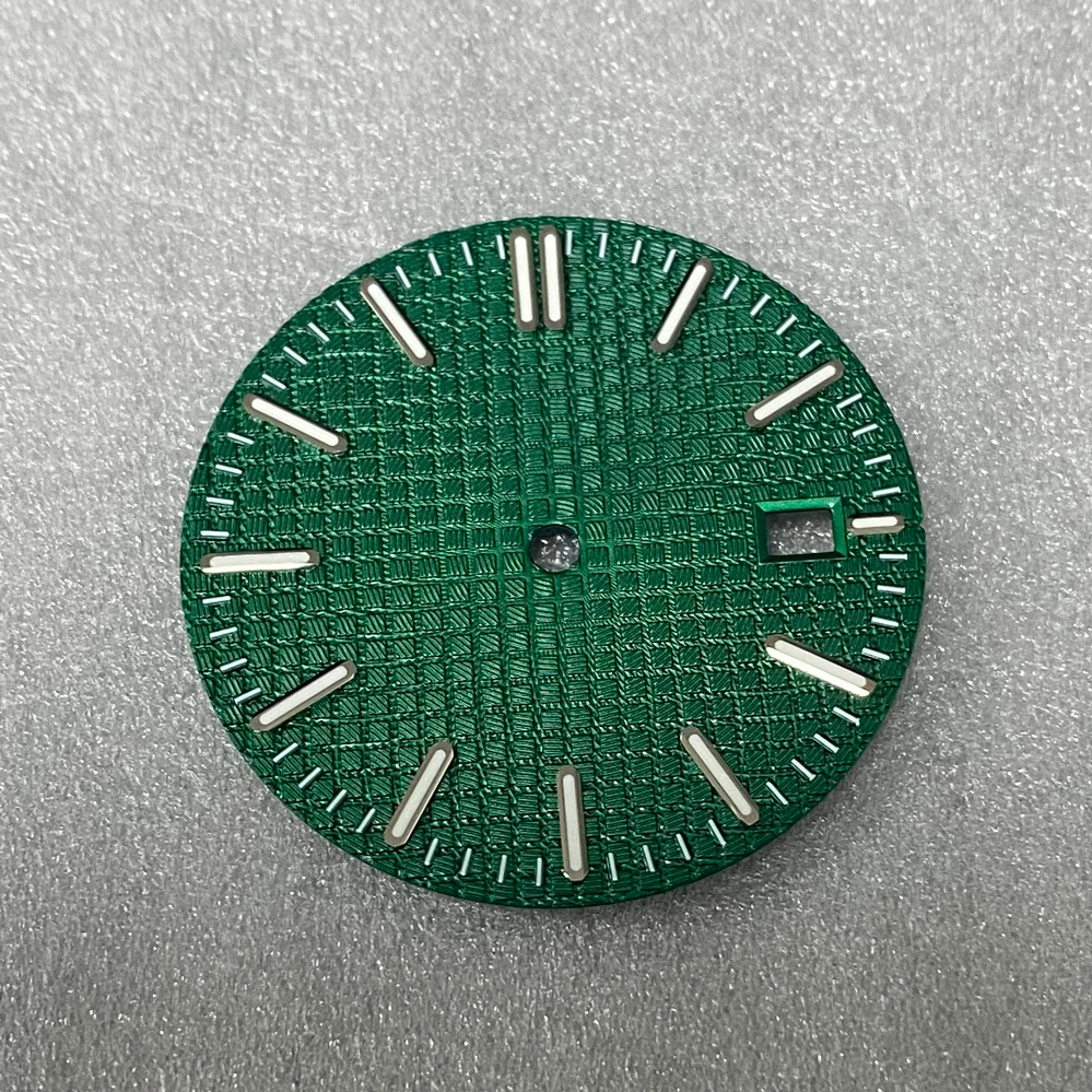 31.8 mm zaļās gaismas green dial piemērots NH35 kustību pielāgošanas skalu, pulksteņu aksesuāri1