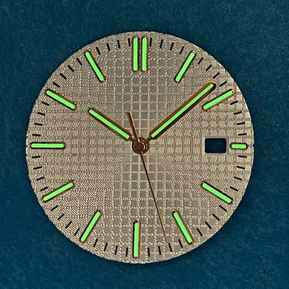 31.8 mm zaļās gaismas green dial piemērots NH35 kustību pielāgošanas skalu, pulksteņu aksesuāri3