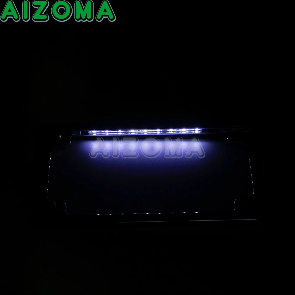 Cafe Racer Motocikla LED Apgaismojums Licences Plāksnes Rāmja Turētājs Auto Piederumu piemērots 7-3/16
