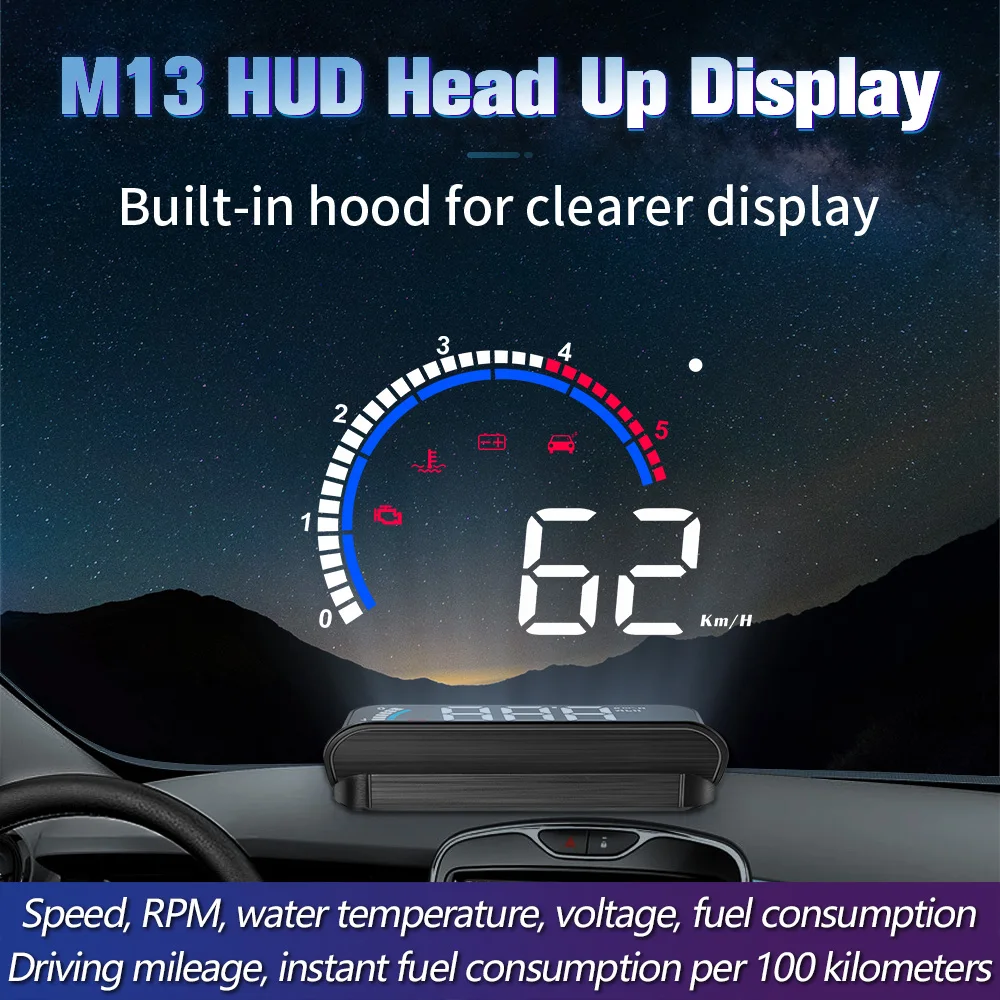 Auto OBD2 Head-Up Displejs Digitālo Spidometru, Auto Elektronika Aksesuāri HUD Projektoru Parādīt Visas Automašīnas M3 M5 M8 M10 M130