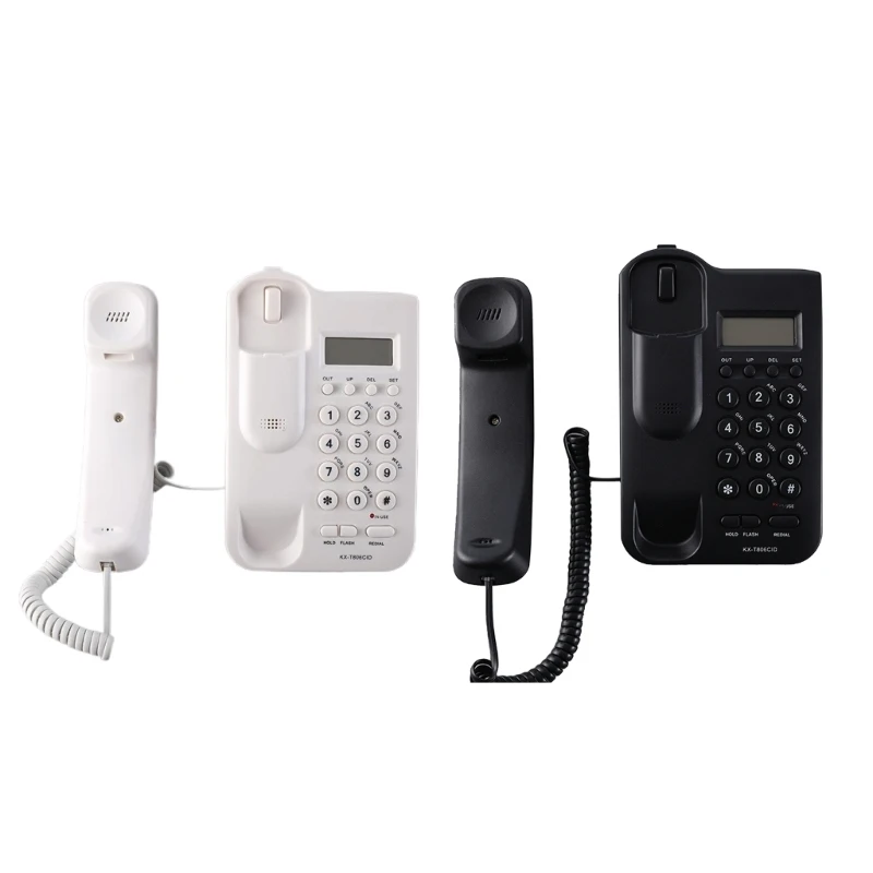 Rievots Tālrunis ar Zvanītāja Displeja Klasiskā Fiksēto Tālruņa Darbvirsmas Telefona Lielo Pogu Telefons0
