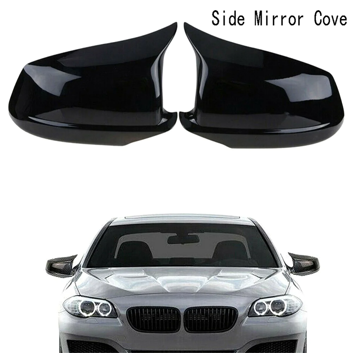 Melns BMW 5 Series F10, F11, 2010. - 2013.g. Atpakaļskata Sānu Spoguļi Segtu Ārējie Klp Ārējo Durvju Atpakaļskata Apdare4
