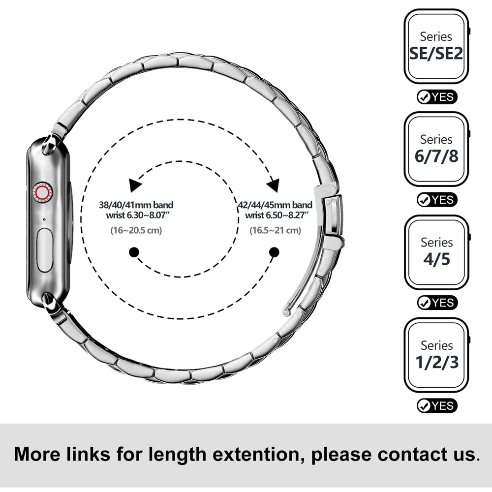 Klasiskās Metāla Grupa Apple Skatīties, Sērija 8 7 6 SE 5 45mm 41mm 40mm 44mm 42mm Nerūsējošā Tērauda Siksnu iWatch Ultra 49mm Correa1