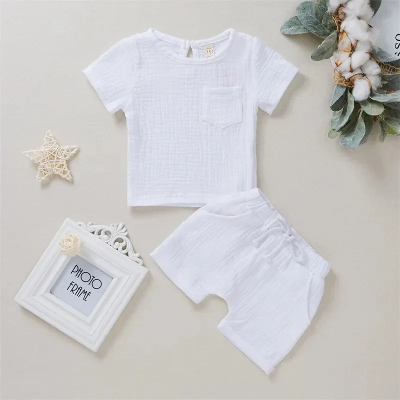 2023 Vasaras Bērnu Apģērbu 2 Gabals Komplekti Kabatas Zēnu T-krekls Elastīgs Viduklis Siksniņa Bikses Bērniem, Loungewear Meitene4