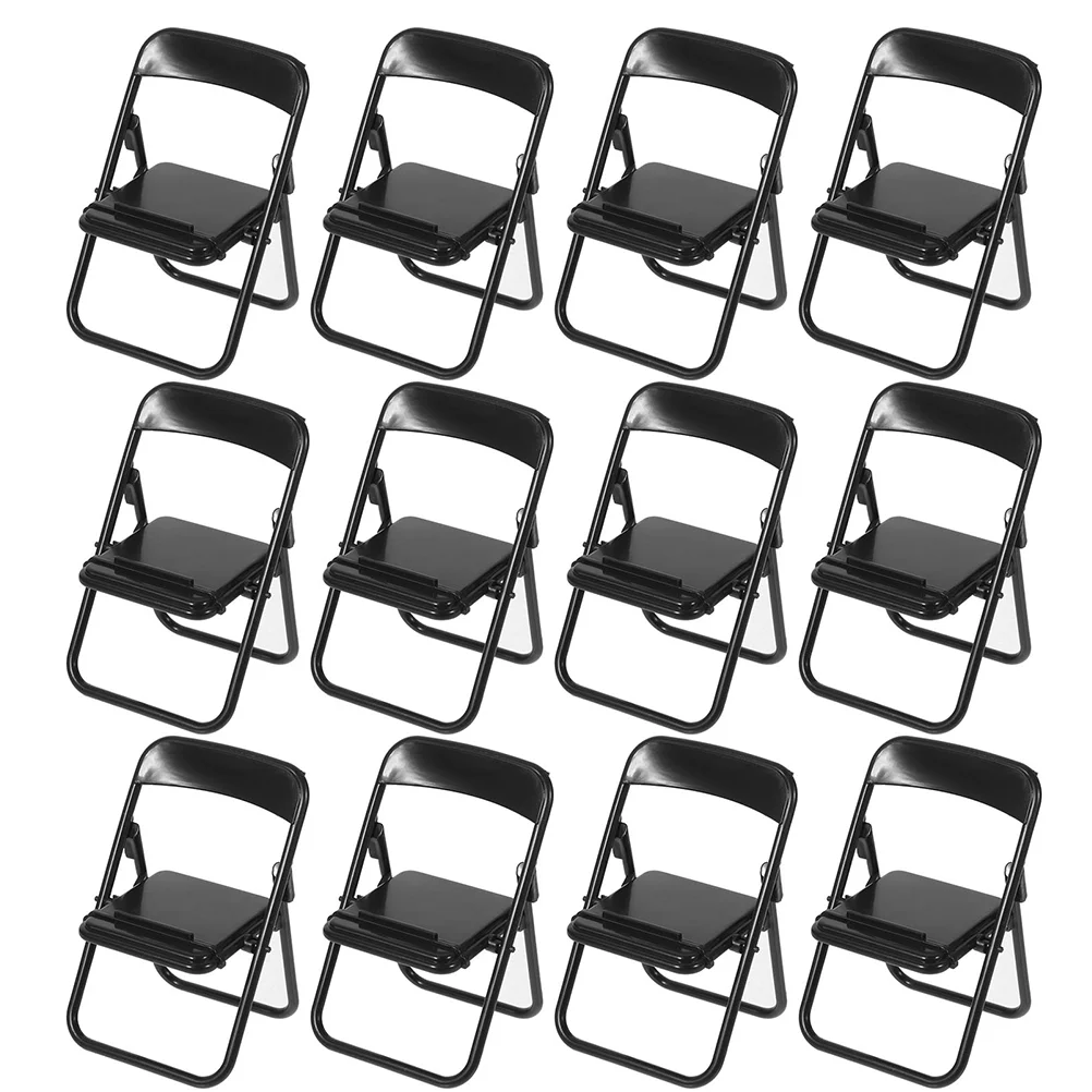 15 Gab. Mobilā Tālruņa Turētājs Saliekamais Krēsls Dekoru Viedtālrunis Plastmasas Miniatūras Prop2
