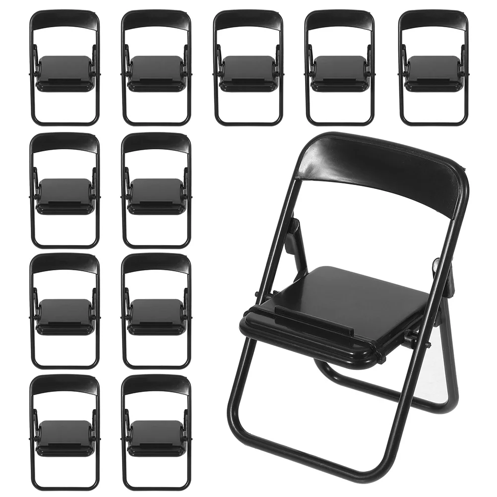15 Gab. Mobilā Tālruņa Turētājs Saliekamais Krēsls Dekoru Viedtālrunis Plastmasas Miniatūras Prop5