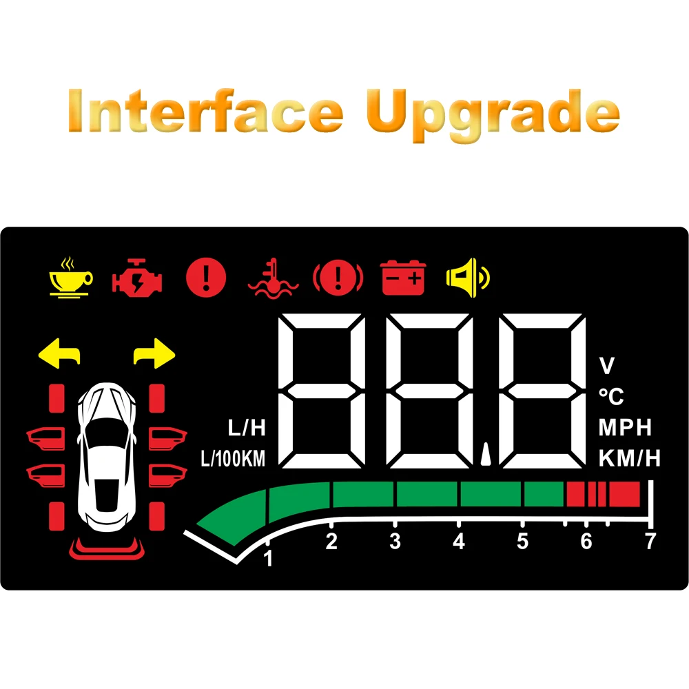 Infiniti QX80 2016-2023 Automašīnas Elektroniskās ierīces Head Up Displejs HUD Auto Plug Spēlēt ātruma pārsniegšanas Brīdinājums4