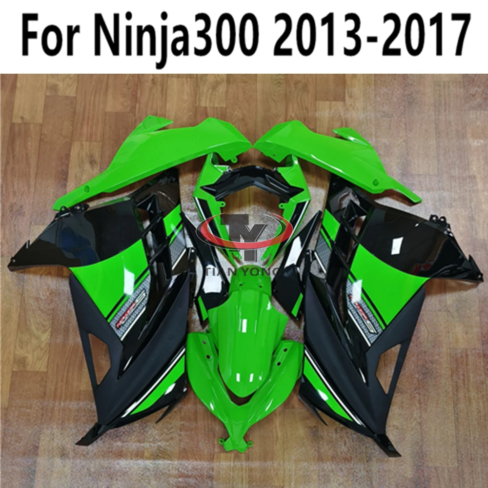 Spilgti Melnā, Zaļā Decal Svari Fit Ninja 300 Virsbūves Pārsegs Pilnībā Aptecētājs Komplekts Ninja300 2013-2014-2015-2016-20171