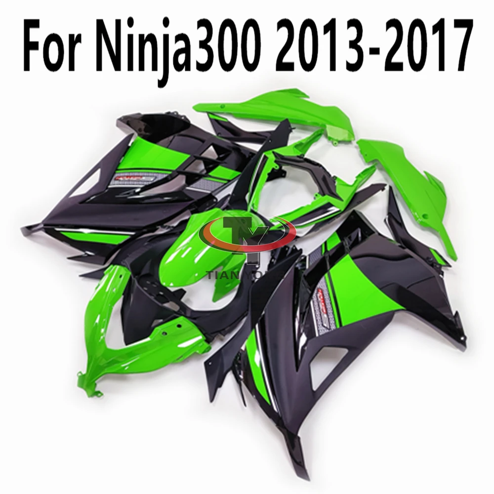 Spilgti Melnā, Zaļā Decal Svari Fit Ninja 300 Virsbūves Pārsegs Pilnībā Aptecētājs Komplekts Ninja300 2013-2014-2015-2016-20173