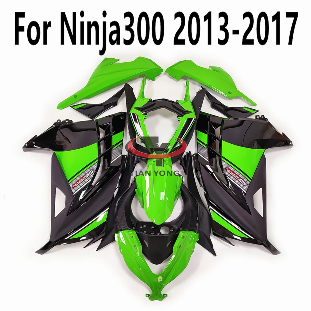 Spilgti Melnā, Zaļā Decal Svari Fit Ninja 300 Virsbūves Pārsegs Pilnībā Aptecētājs Komplekts Ninja300 2013-2014-2015-2016-20174