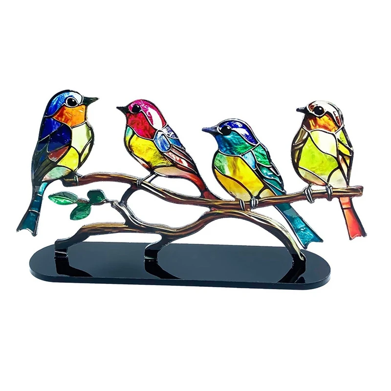Putnu Kulons Par Filiāle Darbvirsmas Rotājumi Double Sided Acrylicflatness Tabula Mākslas Mājas Telpu Dekorēšana1