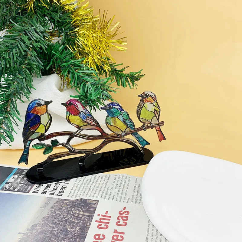 Putnu Kulons Par Filiāle Darbvirsmas Rotājumi Double Sided Acrylicflatness Tabula Mākslas Mājas Telpu Dekorēšana3