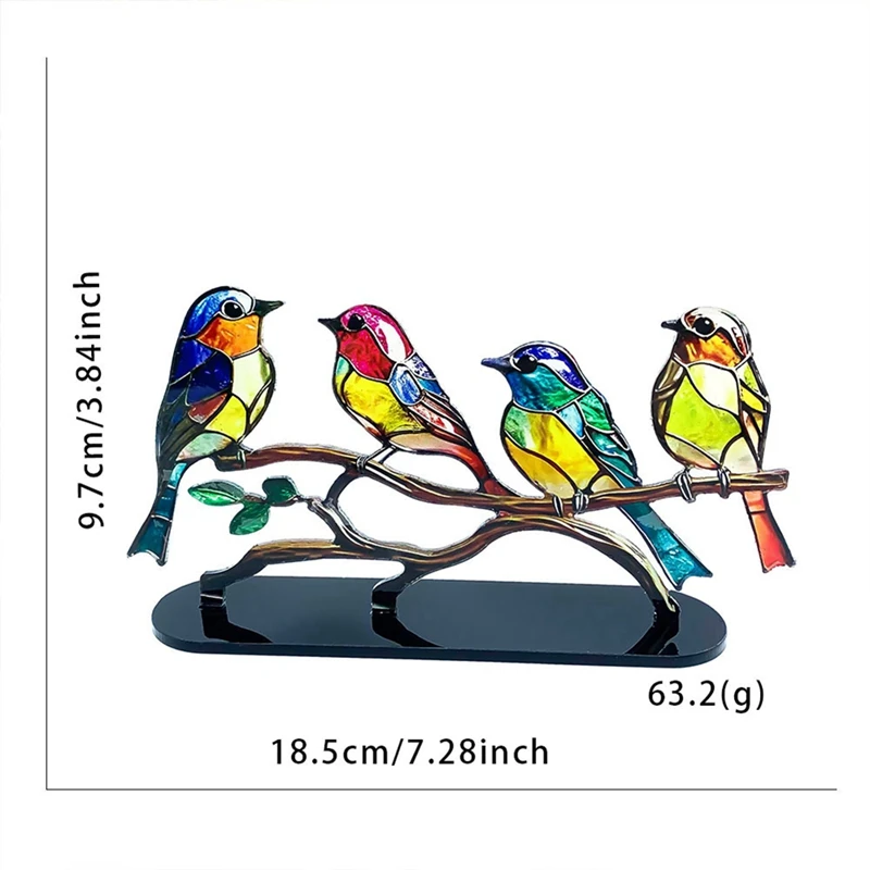 Putnu Kulons Par Filiāle Darbvirsmas Rotājumi Double Sided Acrylicflatness Tabula Mākslas Mājas Telpu Dekorēšana5