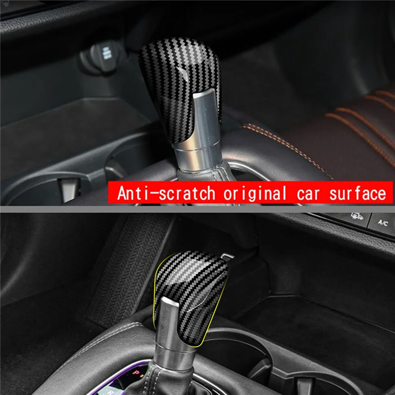 Par 2022. Honda ZRV ZR-V Civic Automašīnu Oglekļa Šķiedras Shift Poga Vāka Pārnesumu Galvas Vāka Apdare HRV HR-V ASV Izdevums4