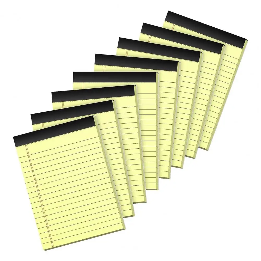 Priekšējā Atpakaļ Drukāšanas Grāmatiņa Dzeltena Notepad Dzelteni Svītrainām Grāmatiņa Uzstādiet Tintes-izturīgs Papīrs, Gluda Rakstīšanas Ideāli piemērots Mājas Skola3
