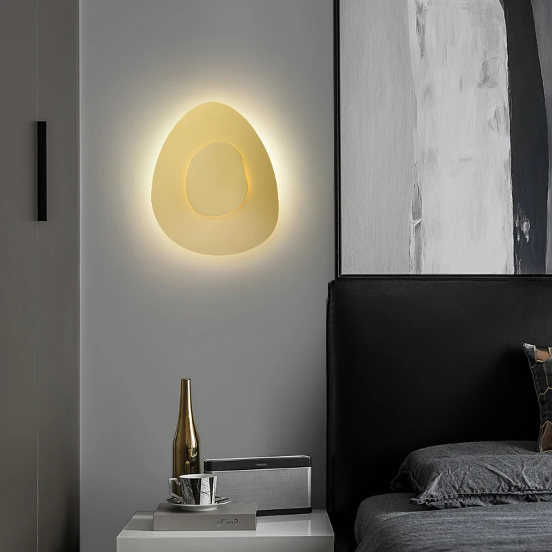 AFRA Moderna Interjera Sienas Lampas LED Radošo Vienkāršu Baltu Sconce Deg Mājas, Dzīvojamās Istabas, Guļamistabas, Koridora Interjers2