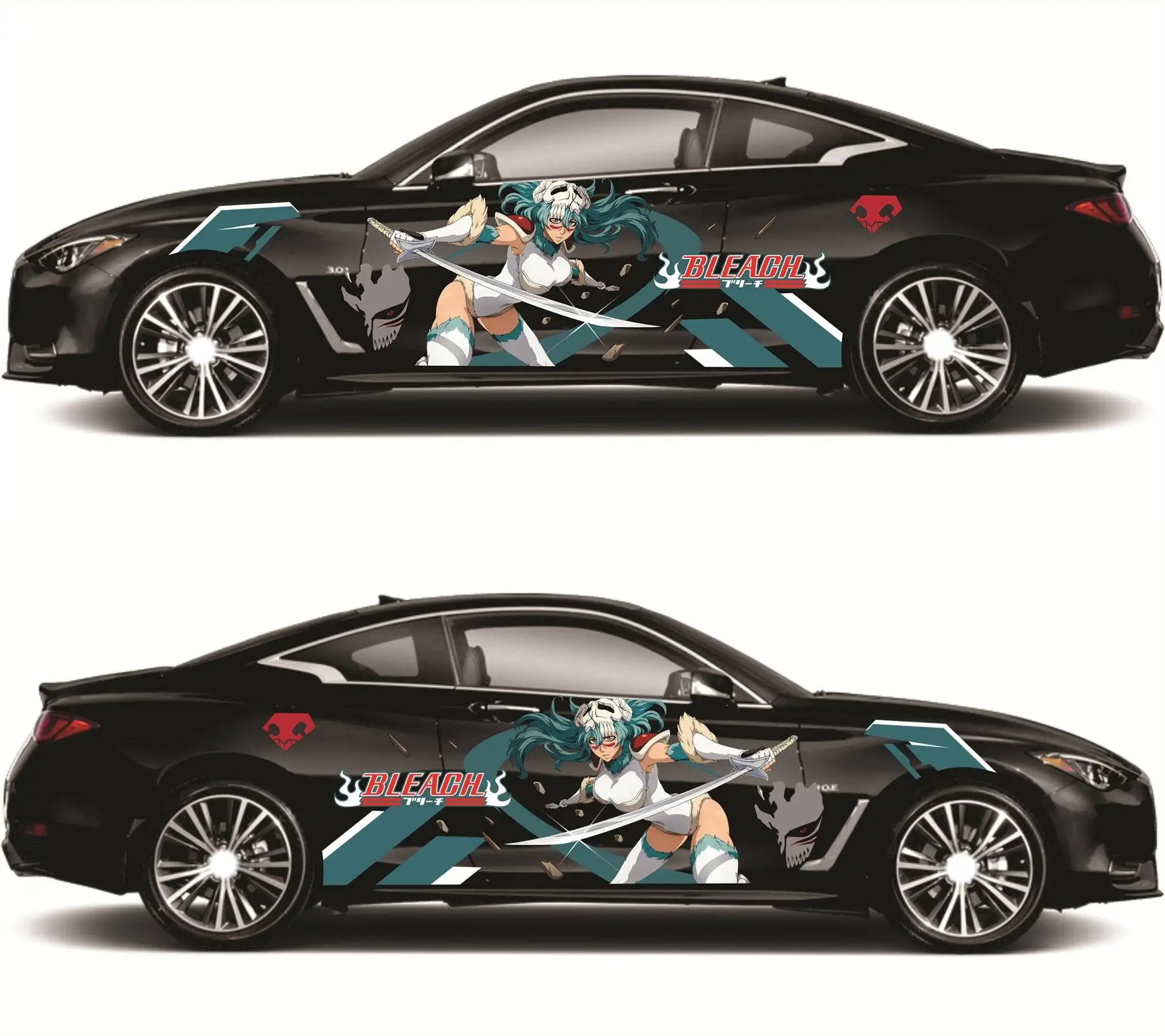Balinātājs Anime Auto Wrap Durvju Pusē Decal Uzlīmes Fit ar Jebkuru Automašīnu Vinila Grafikas Auto Piederumi Auto Uzlīmes Auto Decal0