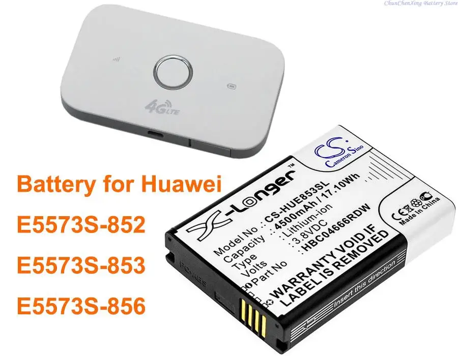Kamerons Ķīnas 4500mAh Hotspot Akumulatora HBC04666RDW par Huawei E5573S-852, E5573S-853, E5573S-8560