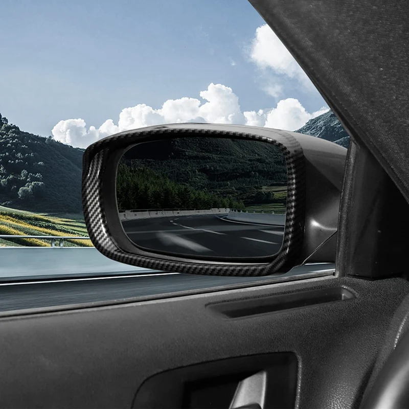 Atpakaļskata Spogulis Lietus Uzacu Apdare, Apdares Par Dodge Charger 2015-2021 Chrysler 300C 2011-2021 ,ABS Oglekļa Šķiedras2