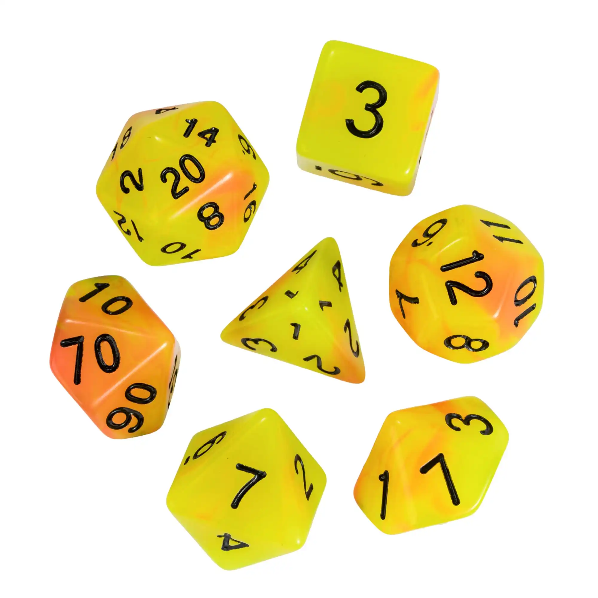 7pcs Gaismas Kauliņu Komplekts Double Krāsas Galda Spēles Polyhedral Dice D20 D10 D12 D8 D6 D4 Nakts Bārs Krogs KTV galda Spēle Ciparu Kauliņš4
