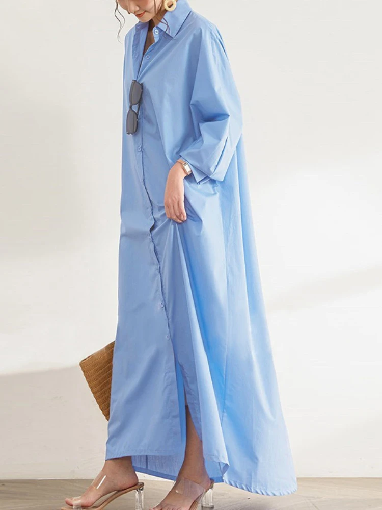 Formālās Kleitas Jaunas Kleitas Sievietēm 2023 Cietā BRĪVS Krekls ar garām Piedurknēm Apkakli Garās Kleitas Streetwear Elegants Puse Drēbes2