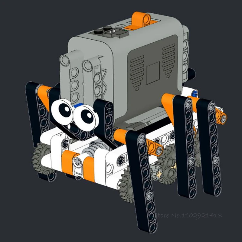 Kawaii Bionisko Zirnekļa Kājām Robots 6 KM Kājām Ēkas Bloka Jaudas Funkcija Tehnisko DIY Ķieģeļi Rotaļlietas Bērniem Zēns Dāvanu3