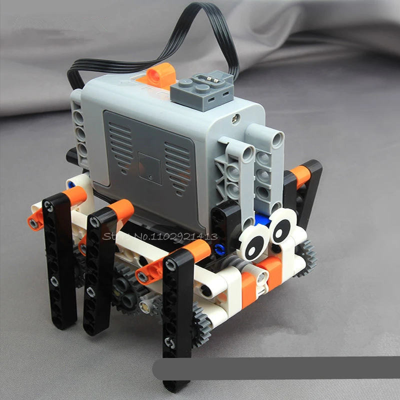 Kawaii Bionisko Zirnekļa Kājām Robots 6 KM Kājām Ēkas Bloka Jaudas Funkcija Tehnisko DIY Ķieģeļi Rotaļlietas Bērniem Zēns Dāvanu4