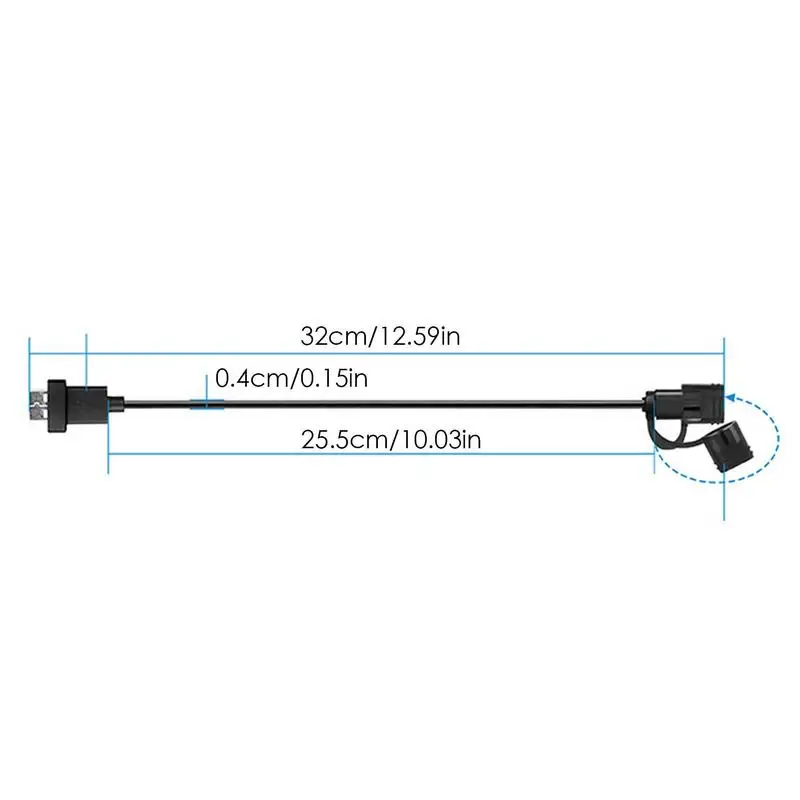 USB Uzlādes Kabelis Ūdensizturīgs Enerģijas Taupīšanas Uzlādes Auklas Dual USB Īsa Kabeļa Aizsardzības USB Kabeli, Motociklu Piederumi Droši5