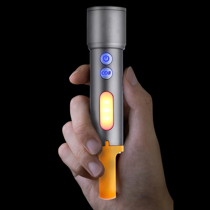 USB Lādējamu Lukturīti Zoomable LED Lukturīti Ar COB Sānu apgaismojums Prožektors Lāpu Āra5