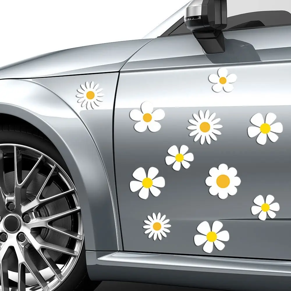 24pcs Karikatūra Saulespuķu Auto Magnētisko Decal Ziedu Ledusskapis Uzlīmes PVC pašiesūcošos Mīkstie Magnētiskie Auto Dekoratīvā Uzlīme4