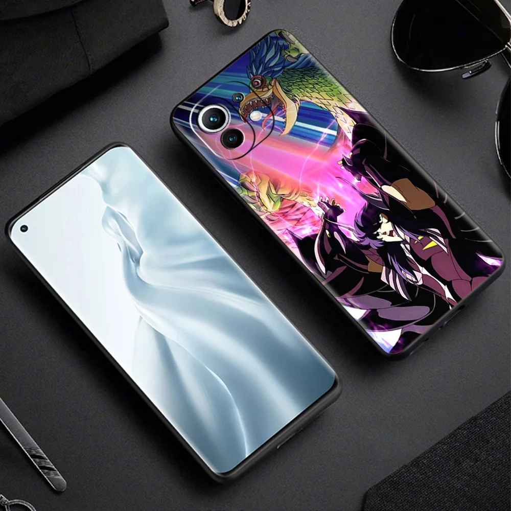 Saint Seiya Anime Gadījumā Xiaomi Mi 11 10T Pro 11es 9T 9 CC9, Ņemiet vērā, 10 Lite 5G Silikona Tālrunis Coque Melns Triecienizturīgs Mīksto Segumu5