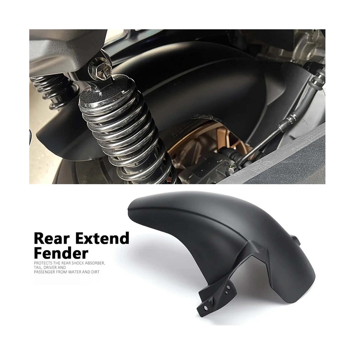 Motocikla Aizmugures Mudguard Aptecētājs Fender Extender Paplašināšanu, par YAMAHA X-MAX300 XMAX300 XMAX 300 2018-20235